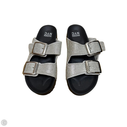 Sandals Flats By Madden Nyc In Silver, Size: 9.5