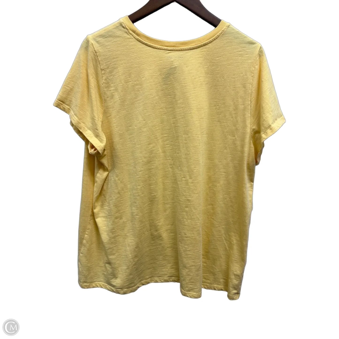 Top Short Sleeve By Lane Bryant In Yellow, Size: 1x