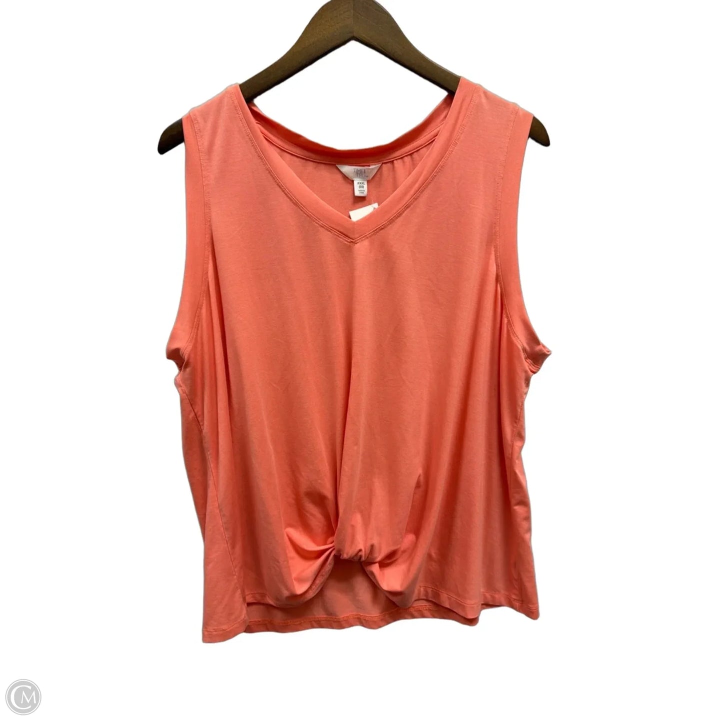 Top Sleeveless By Time And Tru In Pink, Size: 2x