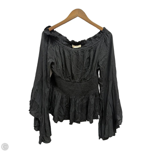 Top Long Sleeve By Clothes Mentor In Black, Size: L