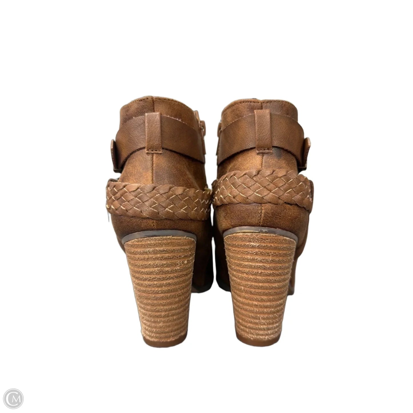 Boots Ankle Heels By Xoxo In Brown, Size: 6.5