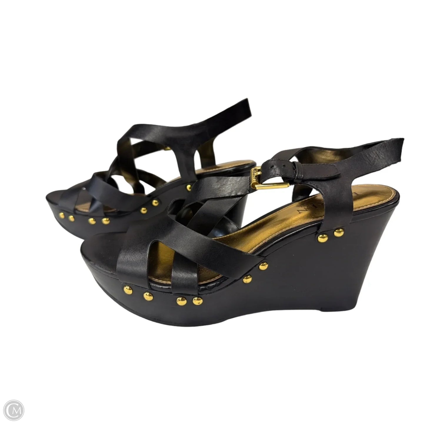 Shoes Heels Wedge By Lauren By Ralph Lauren In Black, Size: 8