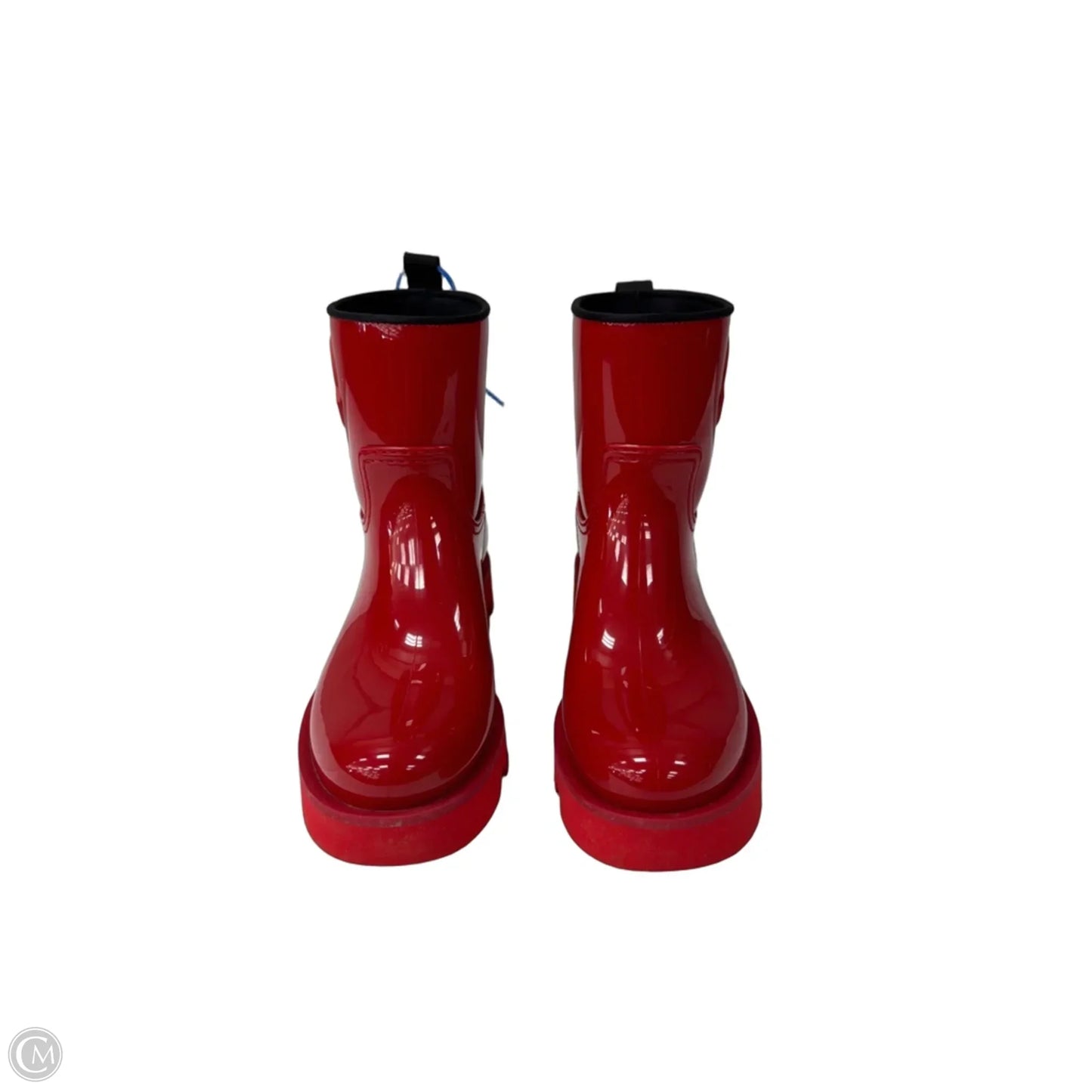 Boots Luxury Designer By Moncler In Red, Size: 7