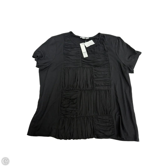 Top Short Sleeve By Chicos In Black, Size: Xl