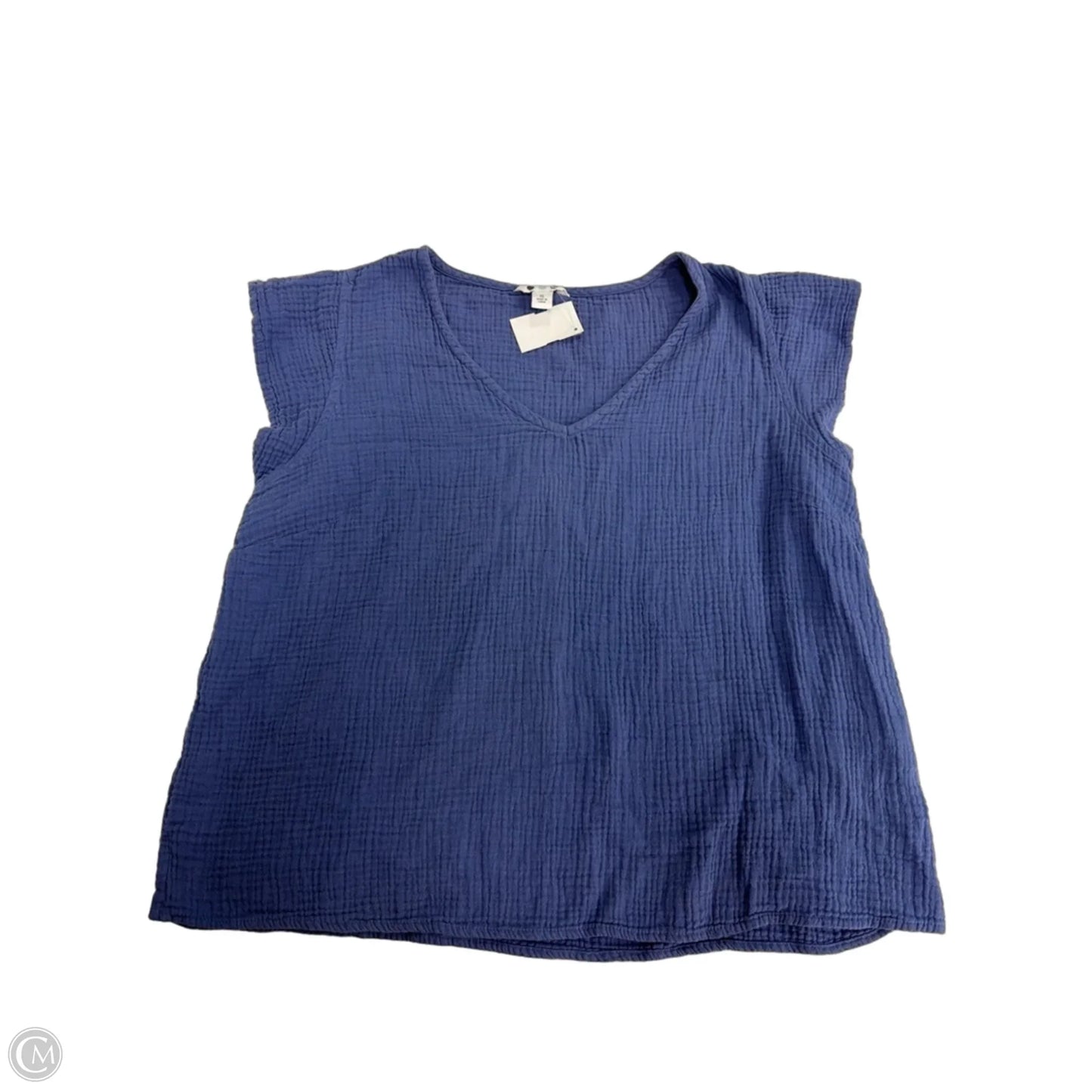 Top Short Sleeve By Three Dots In Blue, Size: Xl