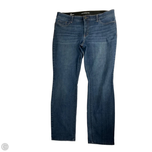 Jeans Straight By Liz Claiborne In Blue Denim, Size: 16