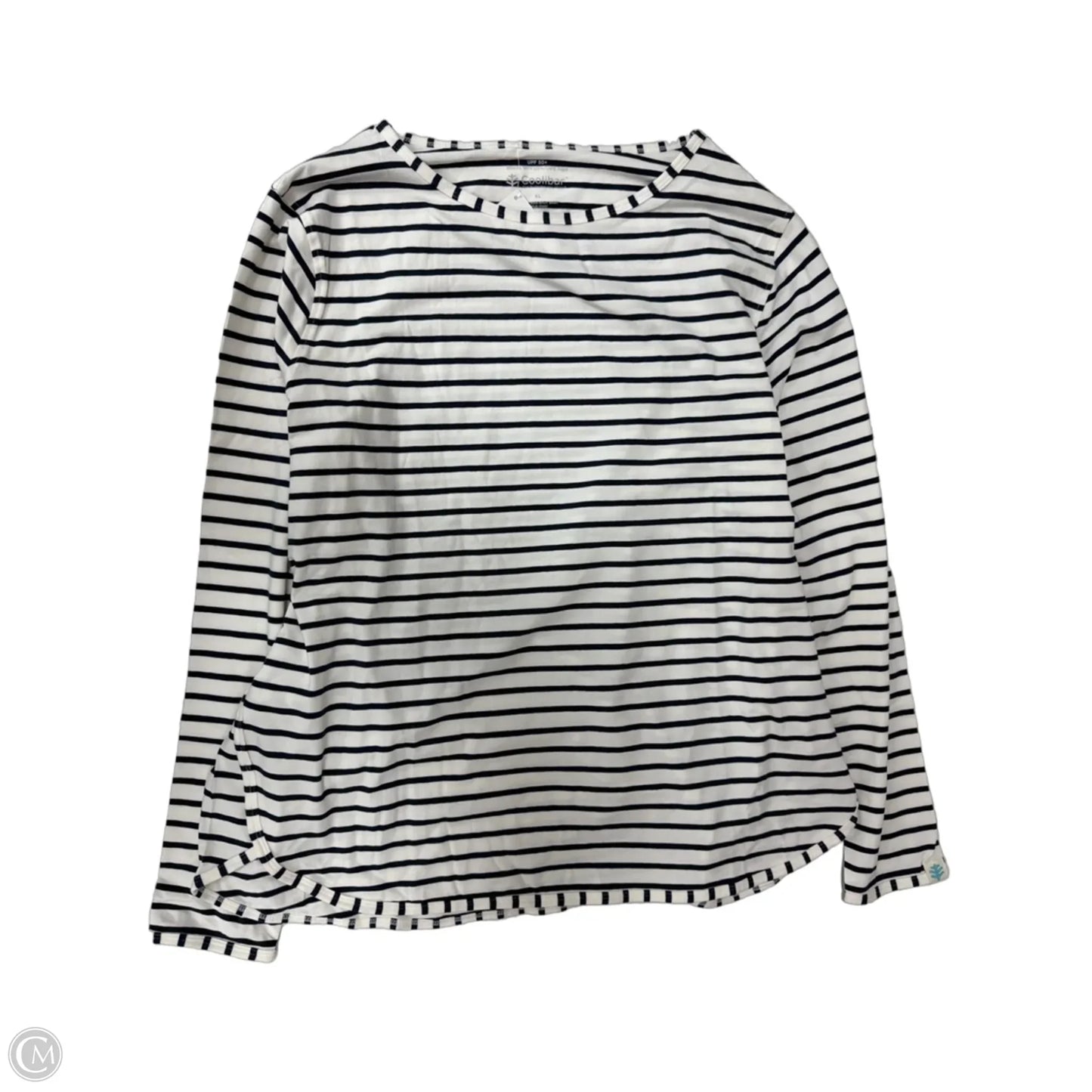 Top Long Sleeve By Coolibar In Striped Pattern, Size: Xl