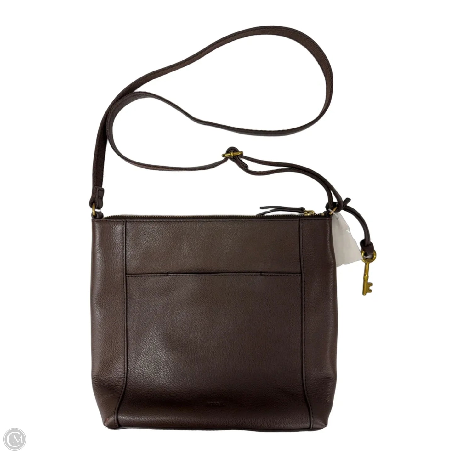 Crossbody Leather By Fossil, Size: Medium
