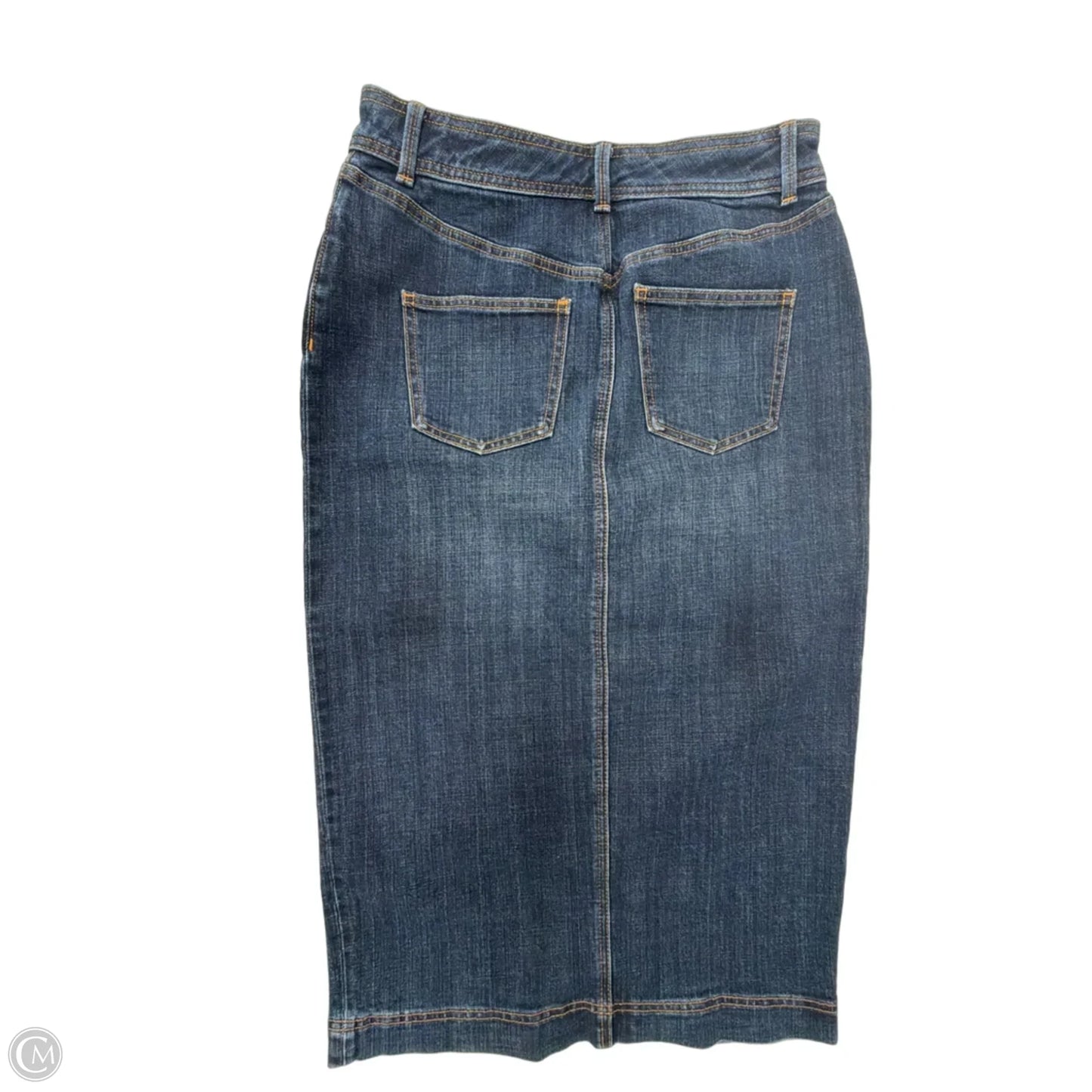 Skirt Midi By Talbots In Blue Denim, Size: S