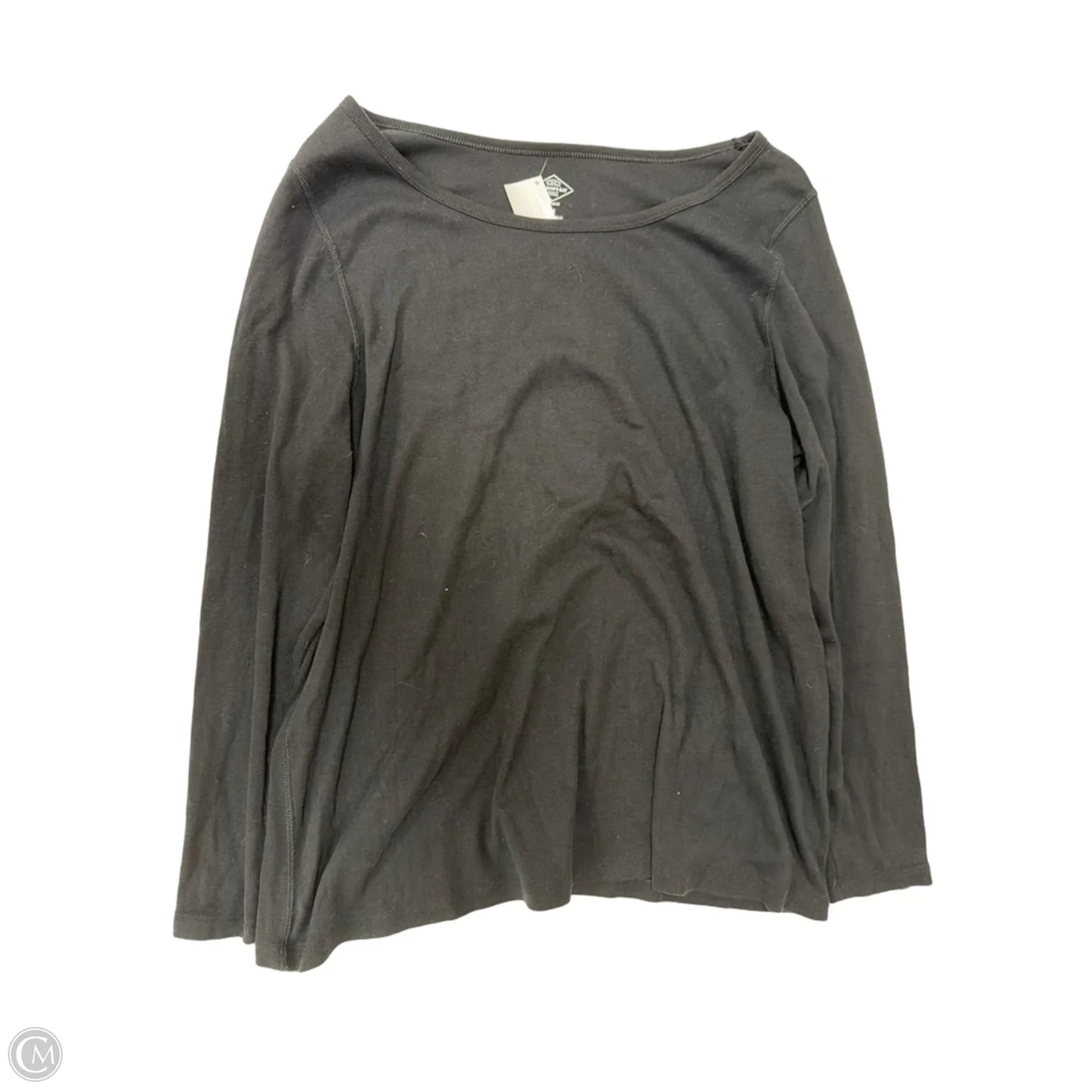 Top Long Sleeve Basic By St Johns Bay In Black, Size: 1x