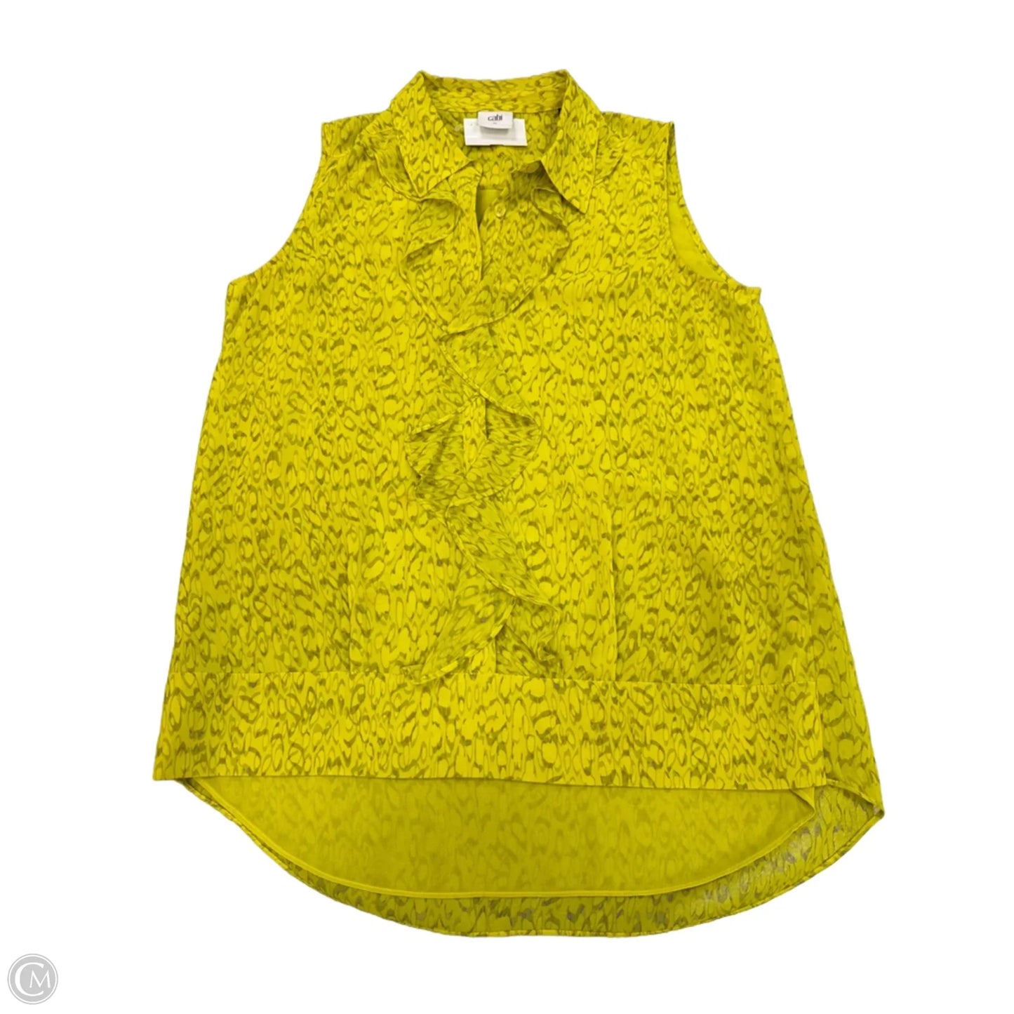Top Sleeveless By Cabi In Yellow, Size: Xs
