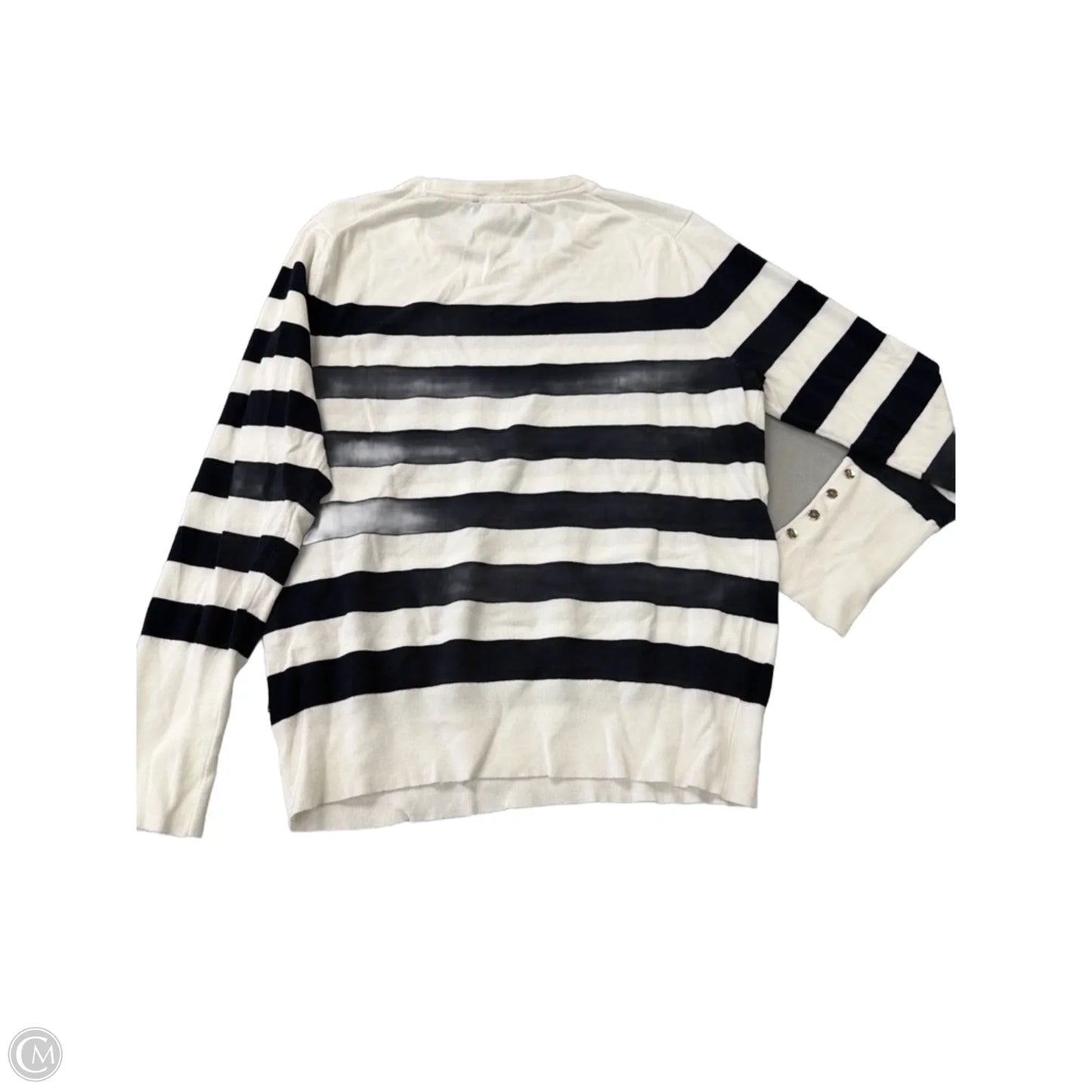 Top Long Sleeve By Nautica In Striped Pattern, Size: L