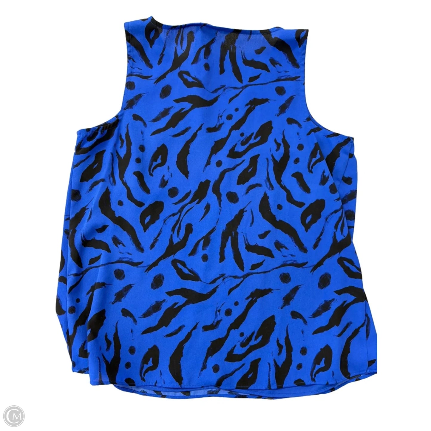 Top Sleeveless By Nine West Apparel In Black & Blue, Size: S