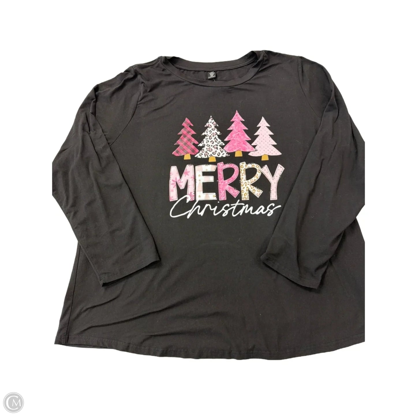 Top Long Sleeve By Shein In Black, Size: 4x