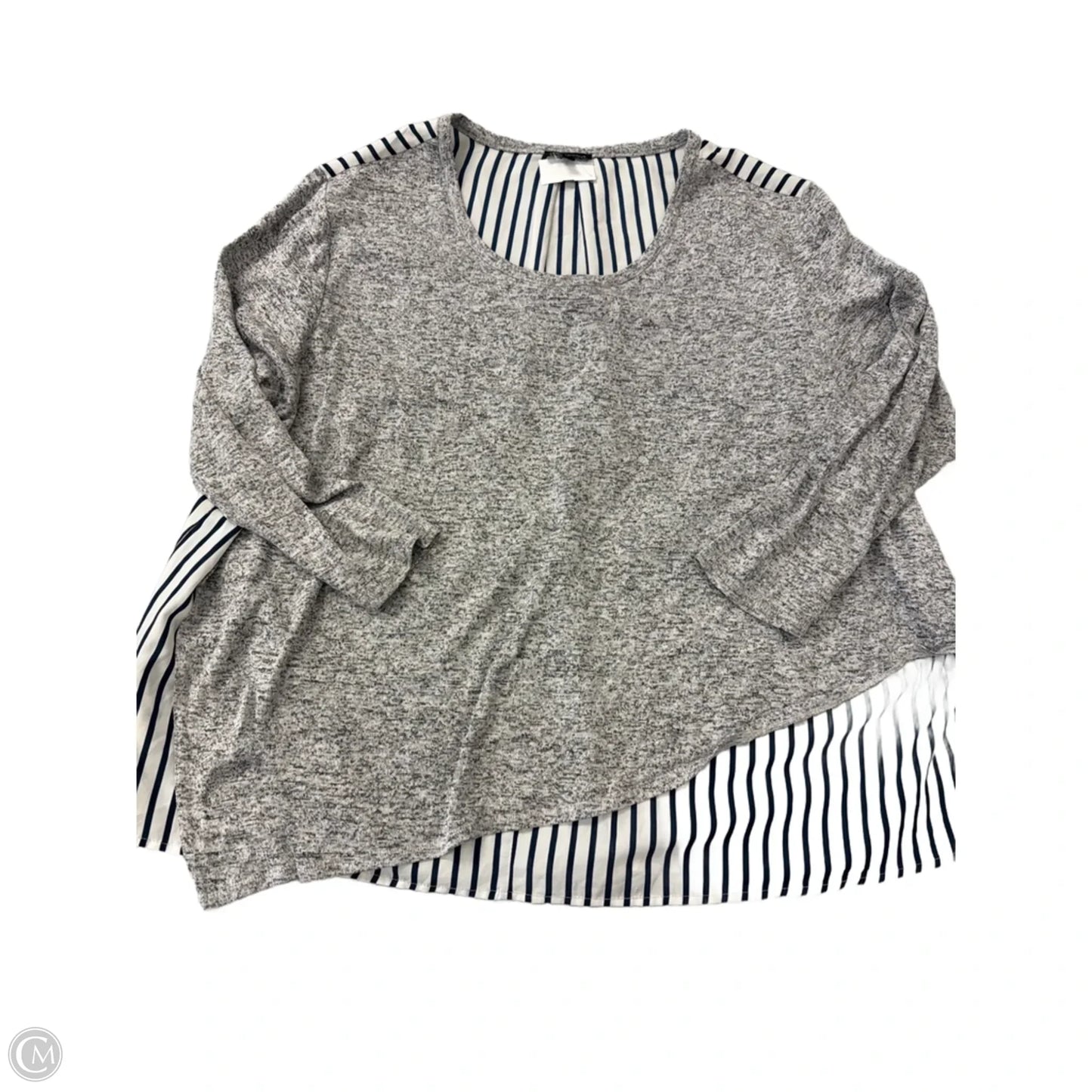 Top Long Sleeve By Lane Bryant In Grey, Size: 3x