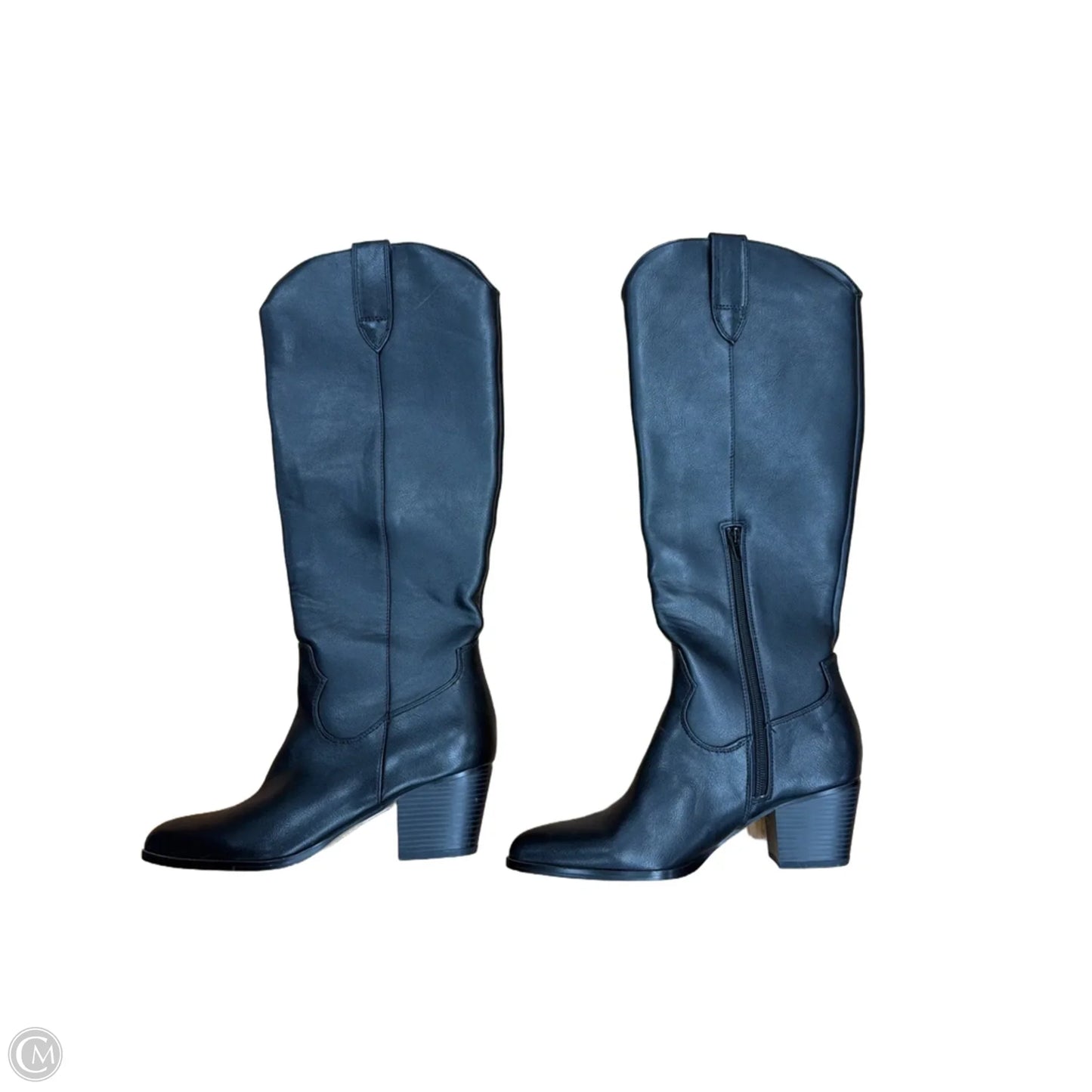 Boots Knee Heels By Loft In Black, Size: 8