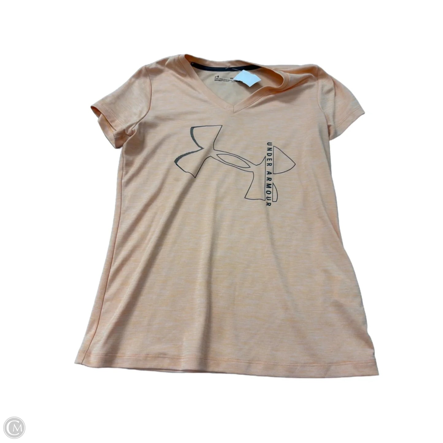 Athletic Top Short Sleeve By Under Armour In Orange, Size: S