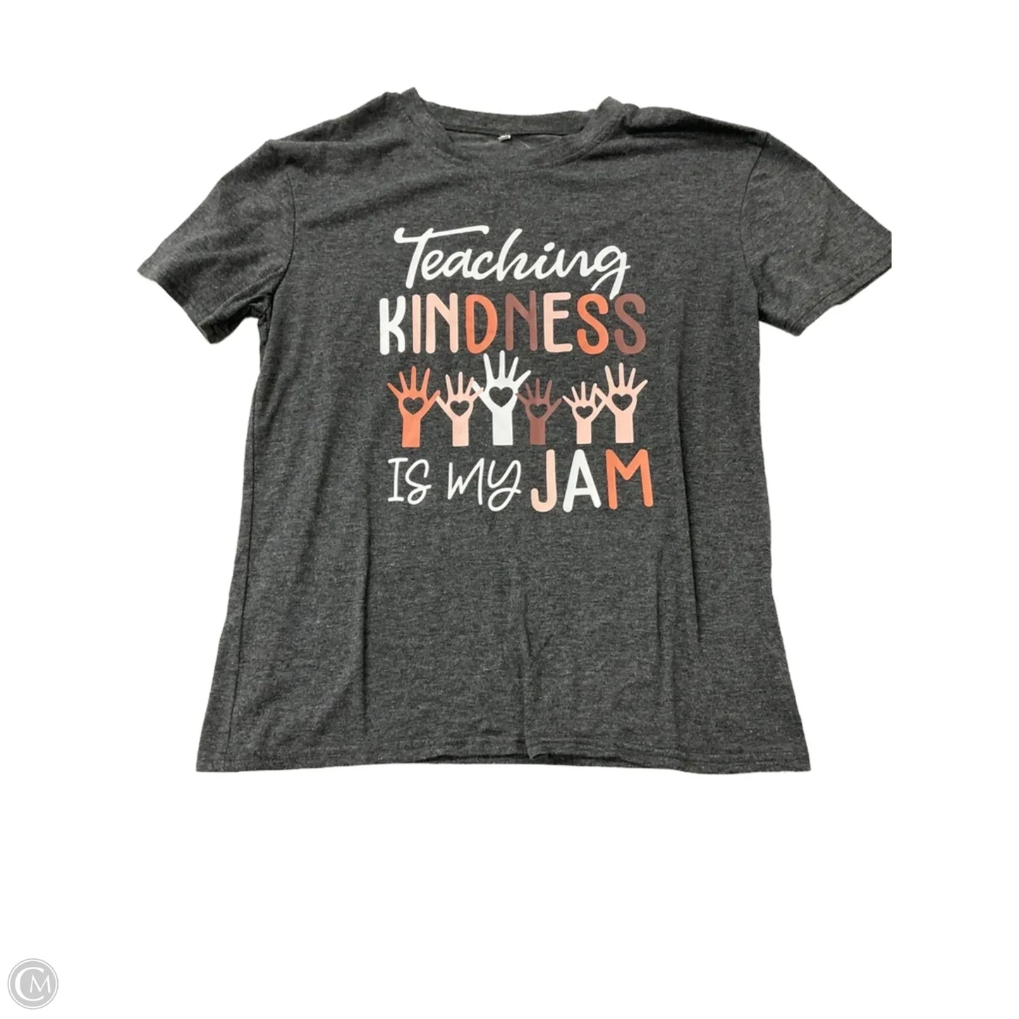 Top Short Sleeve By Clothes Mentor In Grey, Size: M