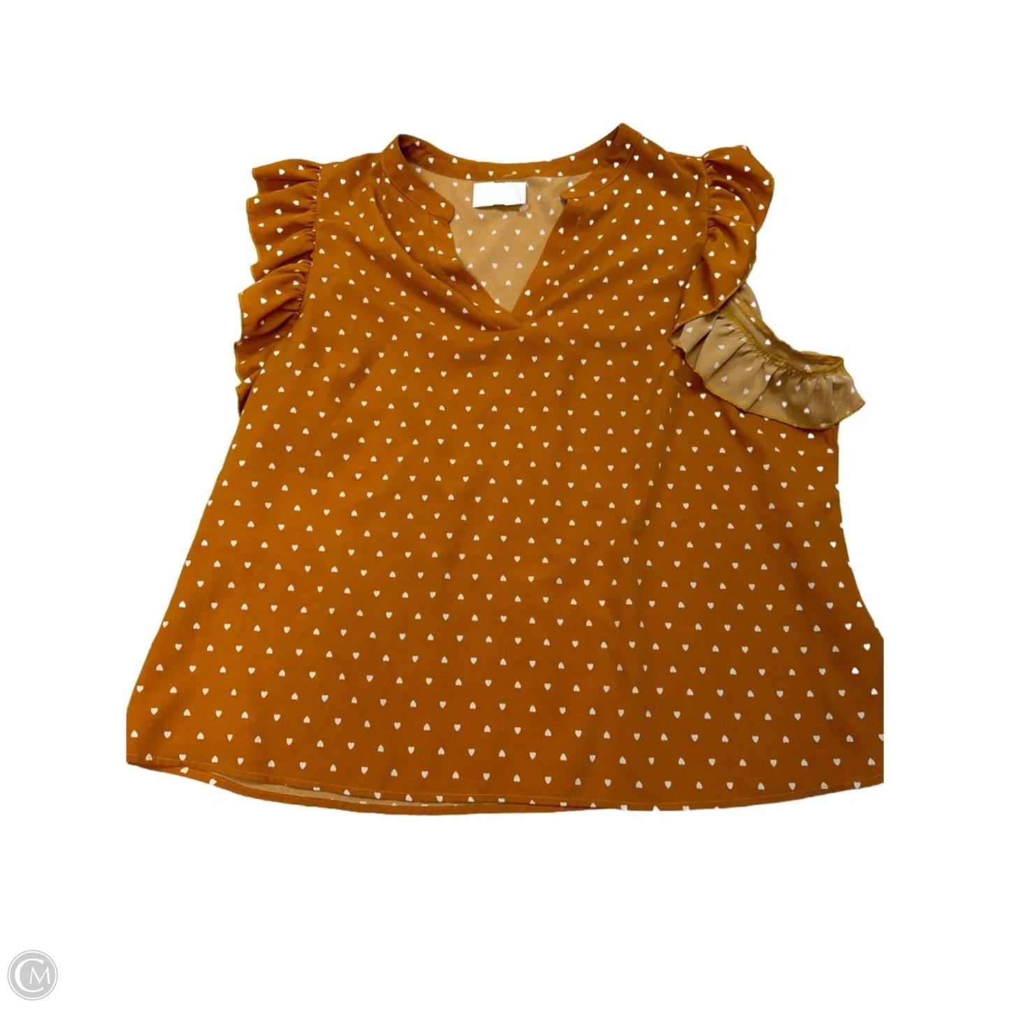 Top Short Sleeve By Shein In Yellow, Size: 4x