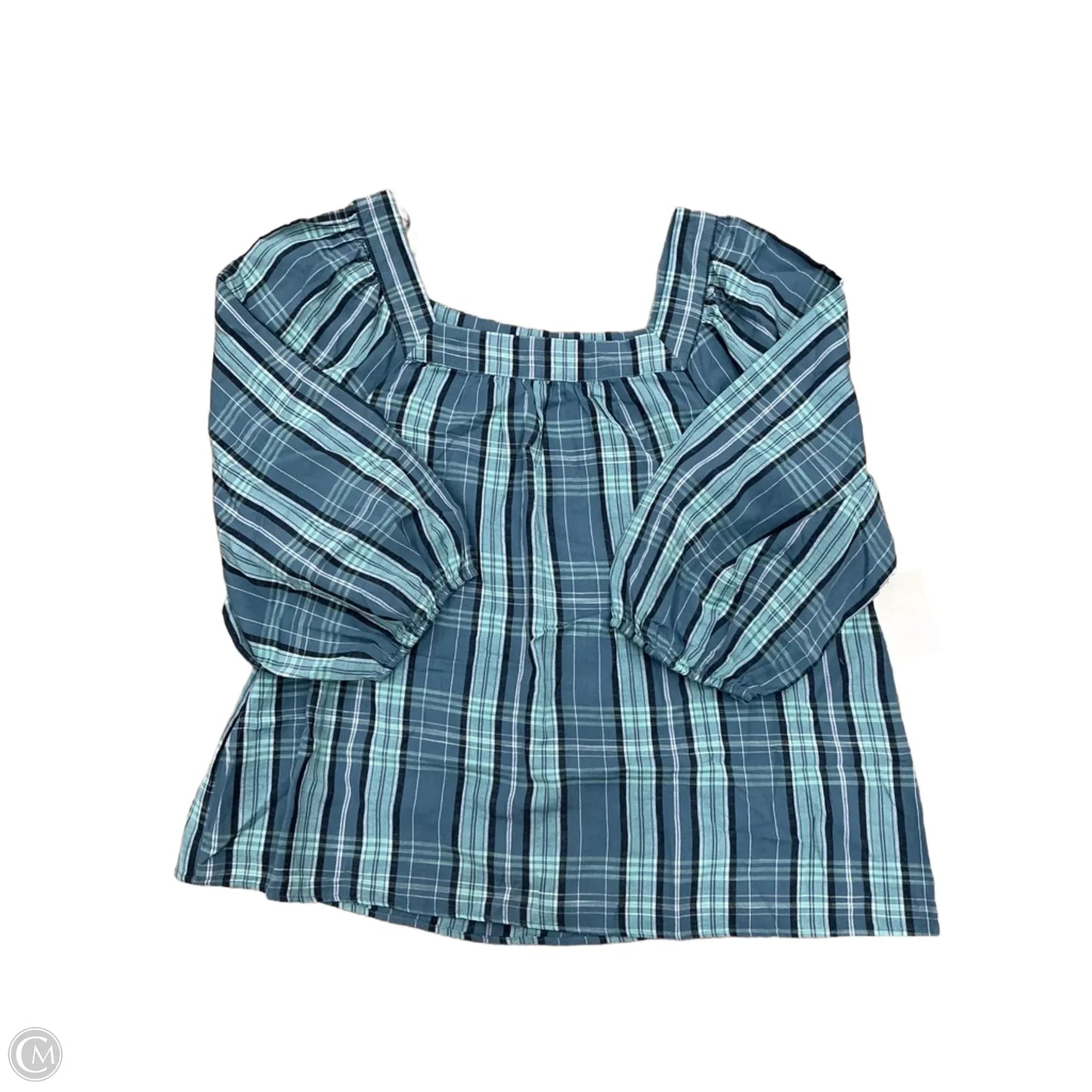 Top Long Sleeve By Lc Lauren Conrad In Plaid Pattern, Size: 2x