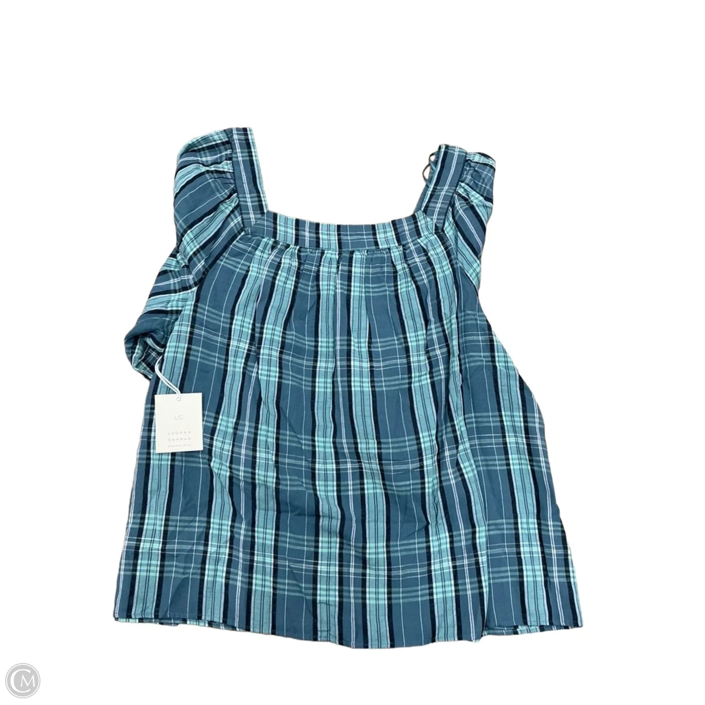 Top Long Sleeve By Lc Lauren Conrad In Plaid Pattern, Size: 2x