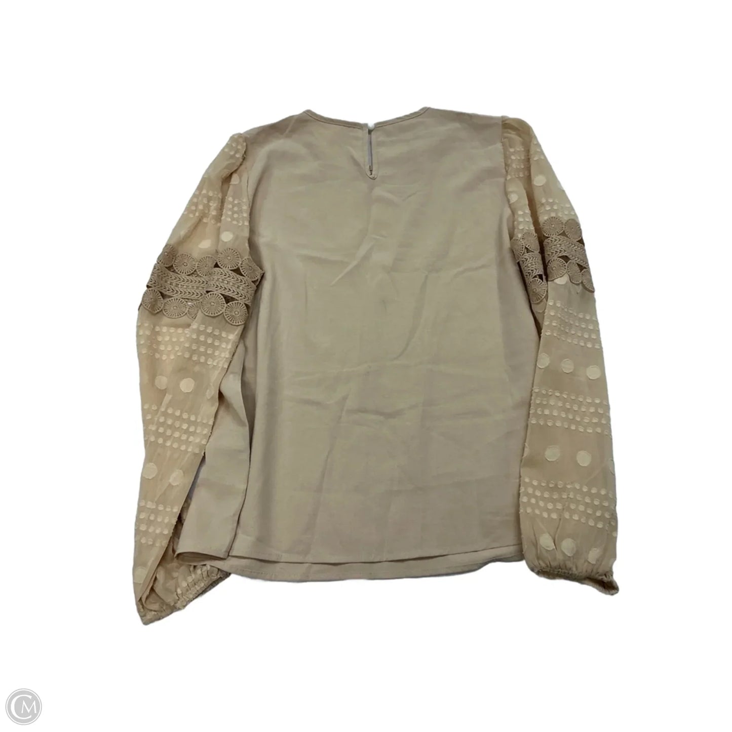 Top Long Sleeve By Shein In Tan, Size: Xl