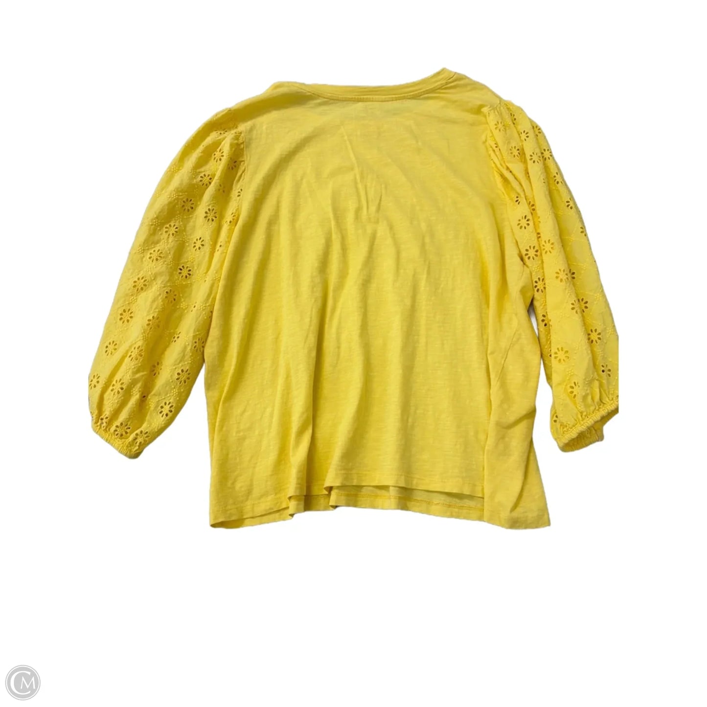 Top Long Sleeve By St Johns Bay In Yellow, Size: 2x