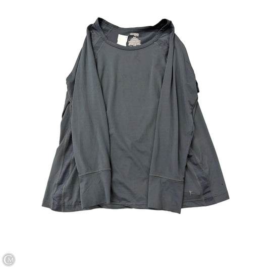 Athletic Top Long Sleeve Crewneck By Danskin In Green, Size: 1x