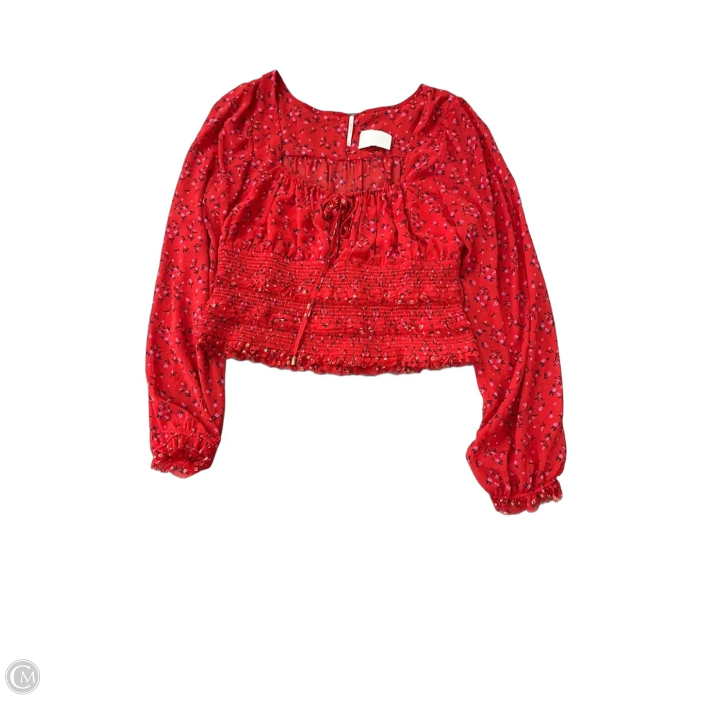 Top Long Sleeve By Free People In Floral Print, Size: Xl