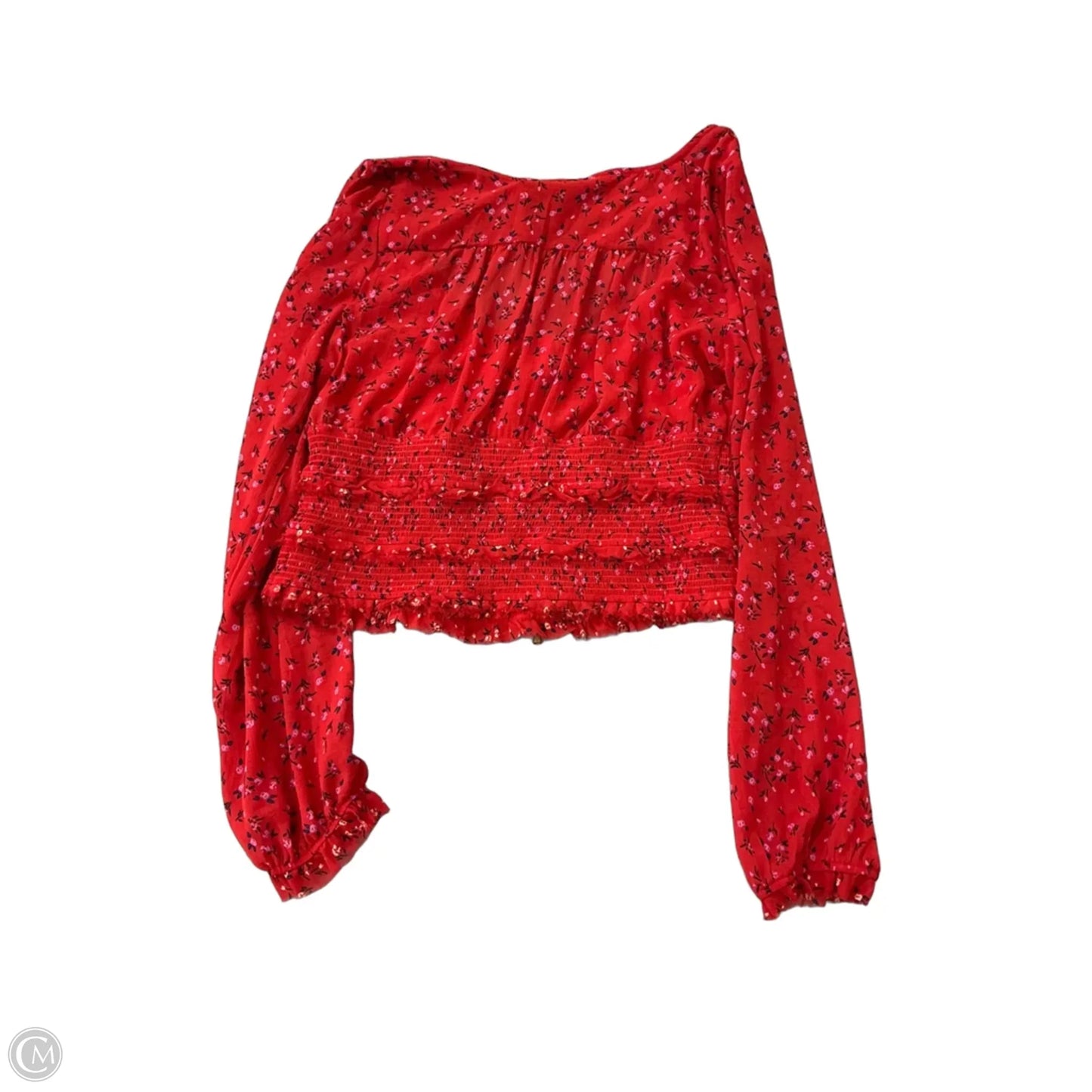 Top Long Sleeve By Free People In Floral Print, Size: Xl