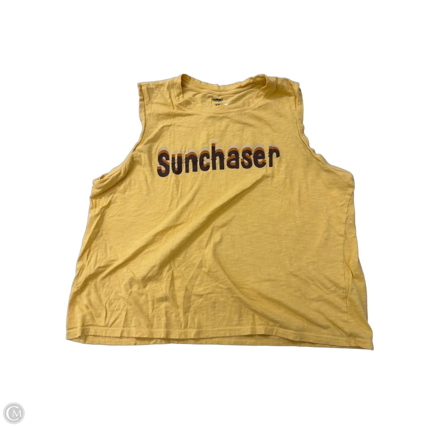 Top Sleeveless By Sonoma In Yellow, Size: 1x