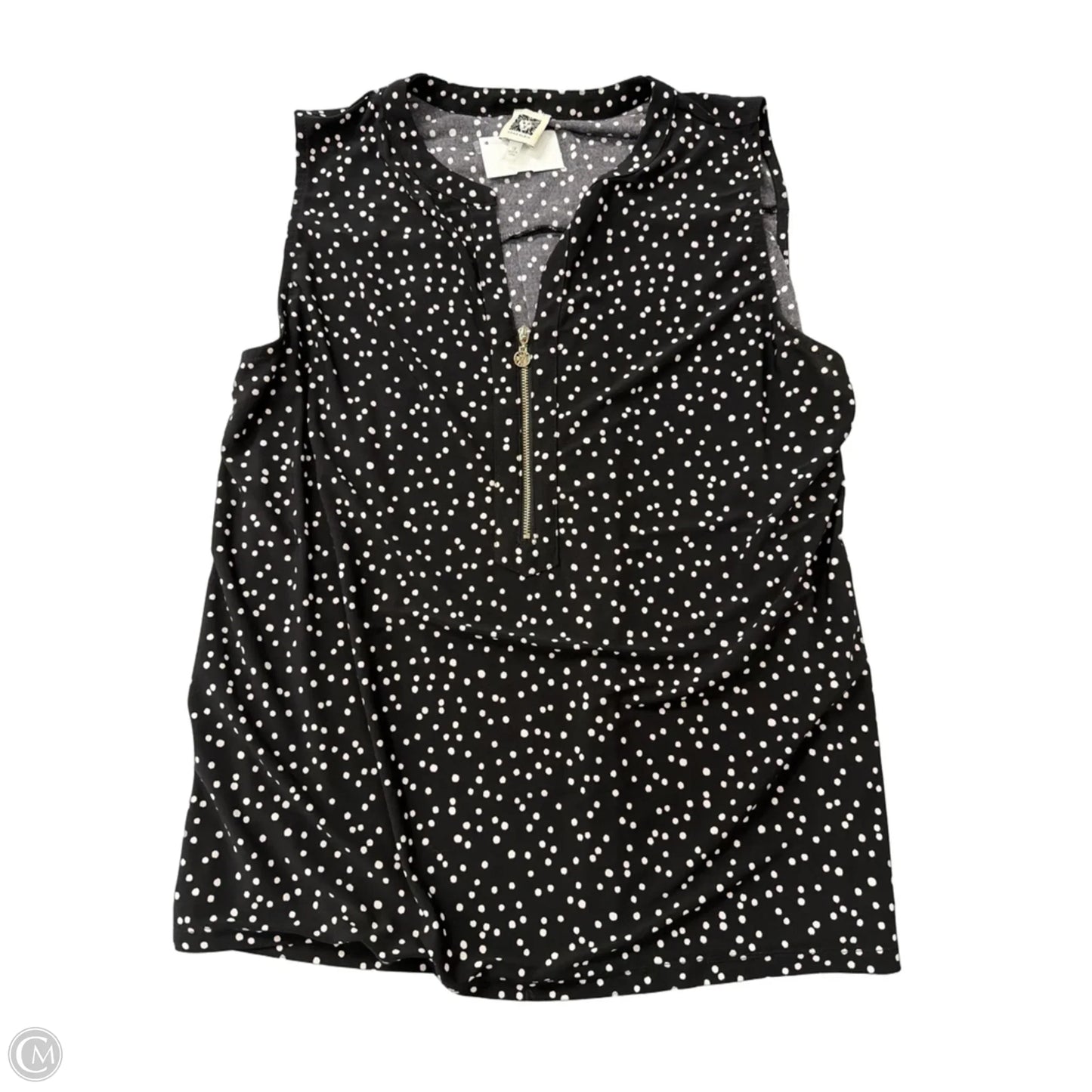 Top Sleeveless By Anne Klein In Polkadot Pattern, Size: 1x