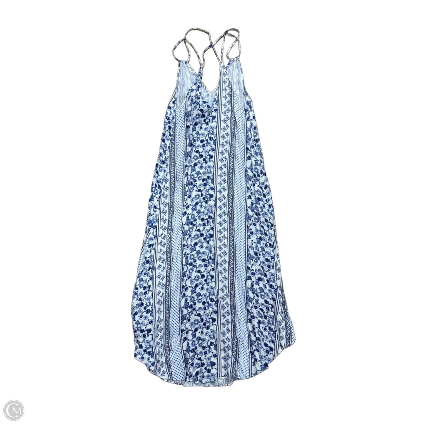 Dress Casual Midi By Lush In Blue & White, Size: S