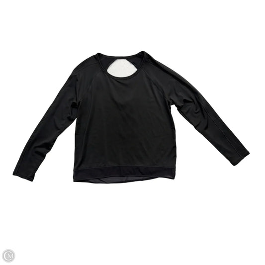 Athletic Top Long Sleeve Crewneck By Fila In Black, Size: M