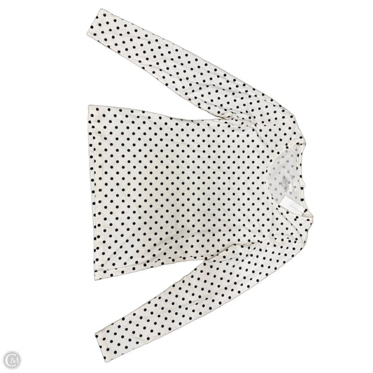 Top Long Sleeve By Ann Taylor In Polkadot Pattern, Size: S