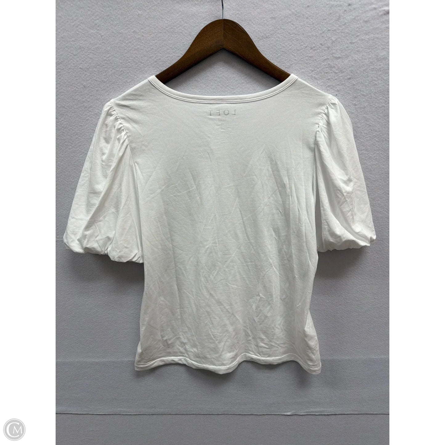 Top Short Sleeve By Loft In White, Size: M