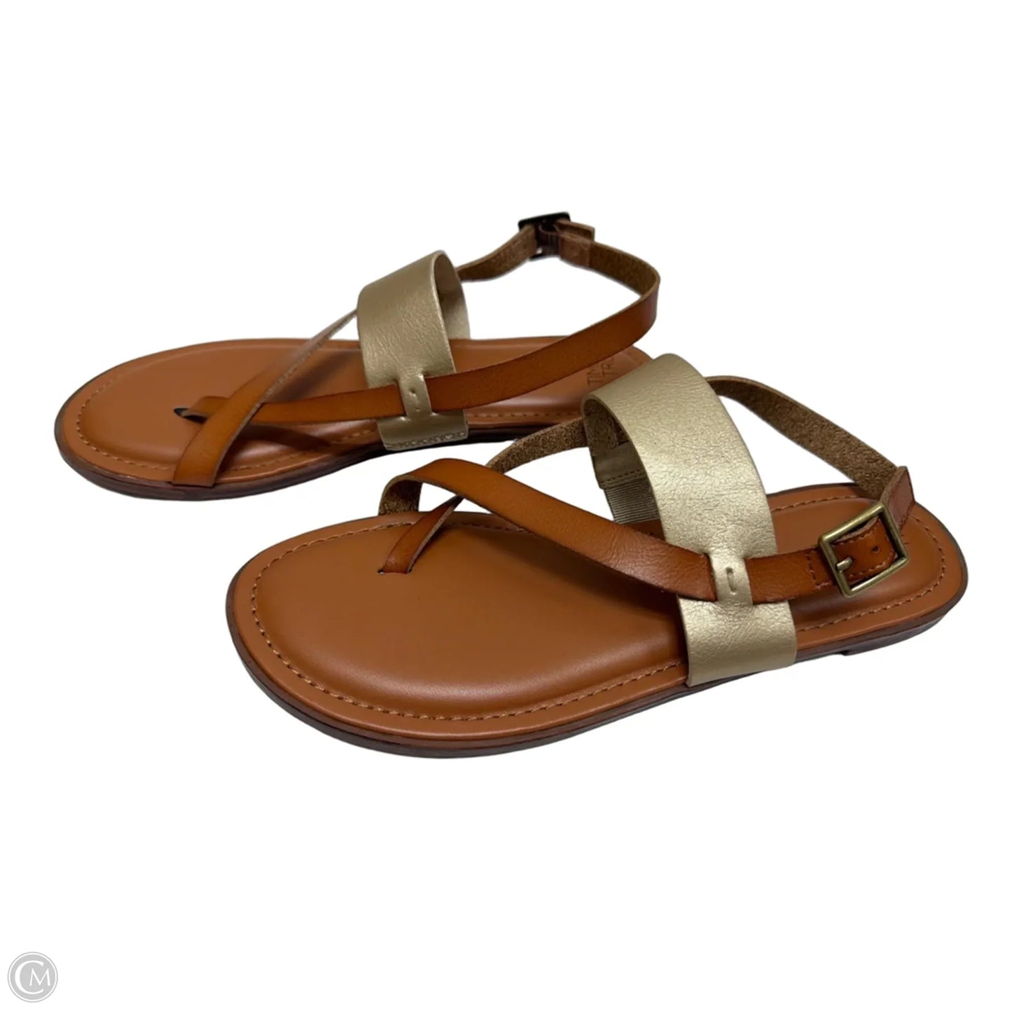 Sandals Flats By Time And Tru In Brown, Size: 8