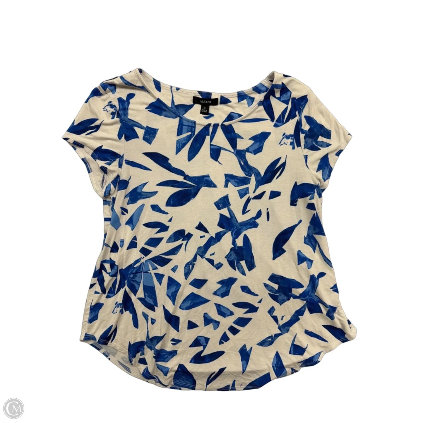 Top Sleeveless By Alfani In Blue & White, Size: M