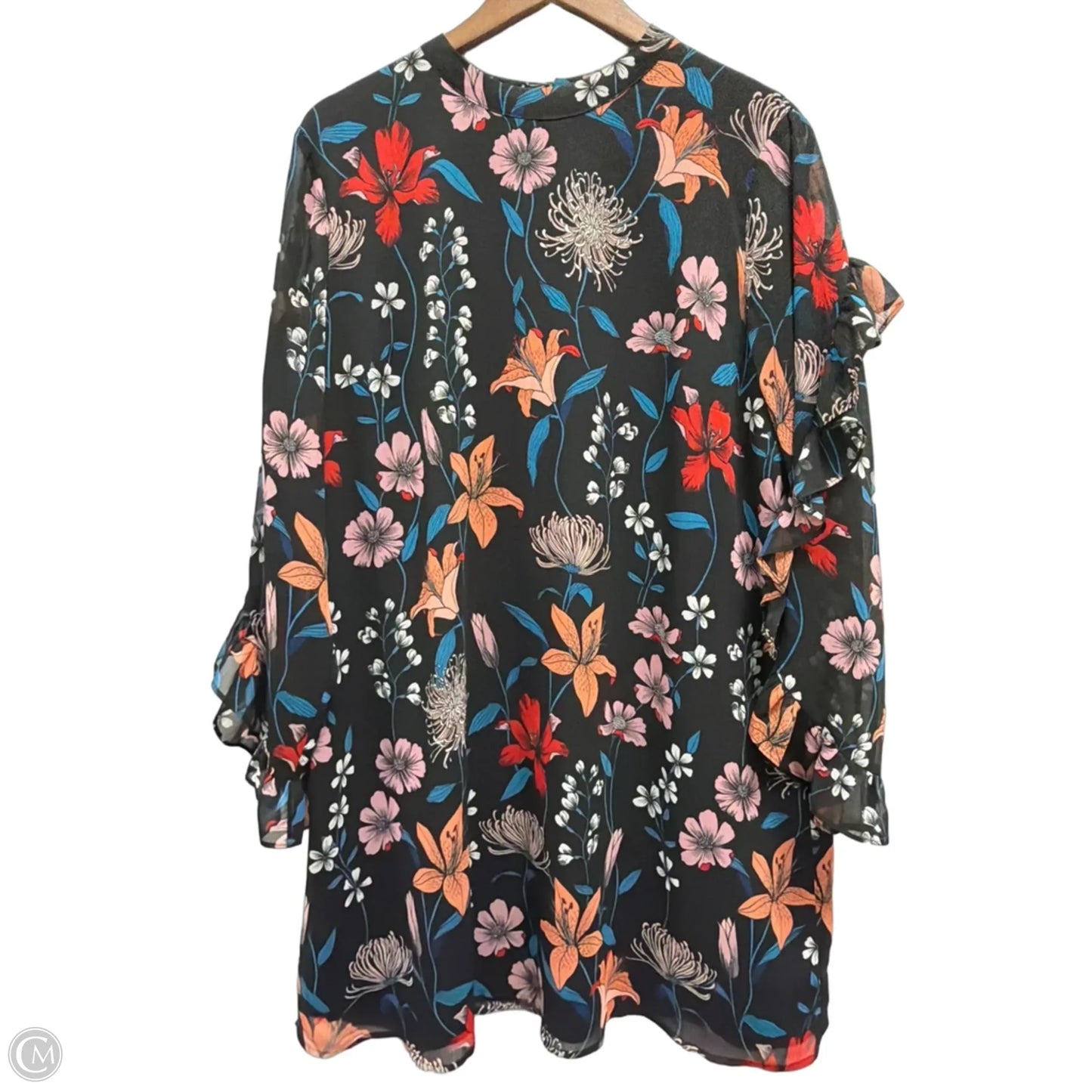 Dress Casual Short By Who What Wear In Floral Print, Size: 1x