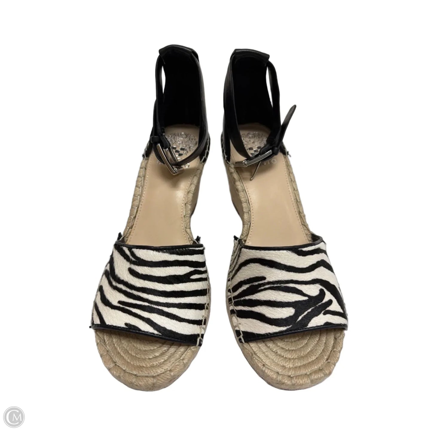 Sandals Heels Wedge By Vince Camuto In Zebra Print, Size: 9.5