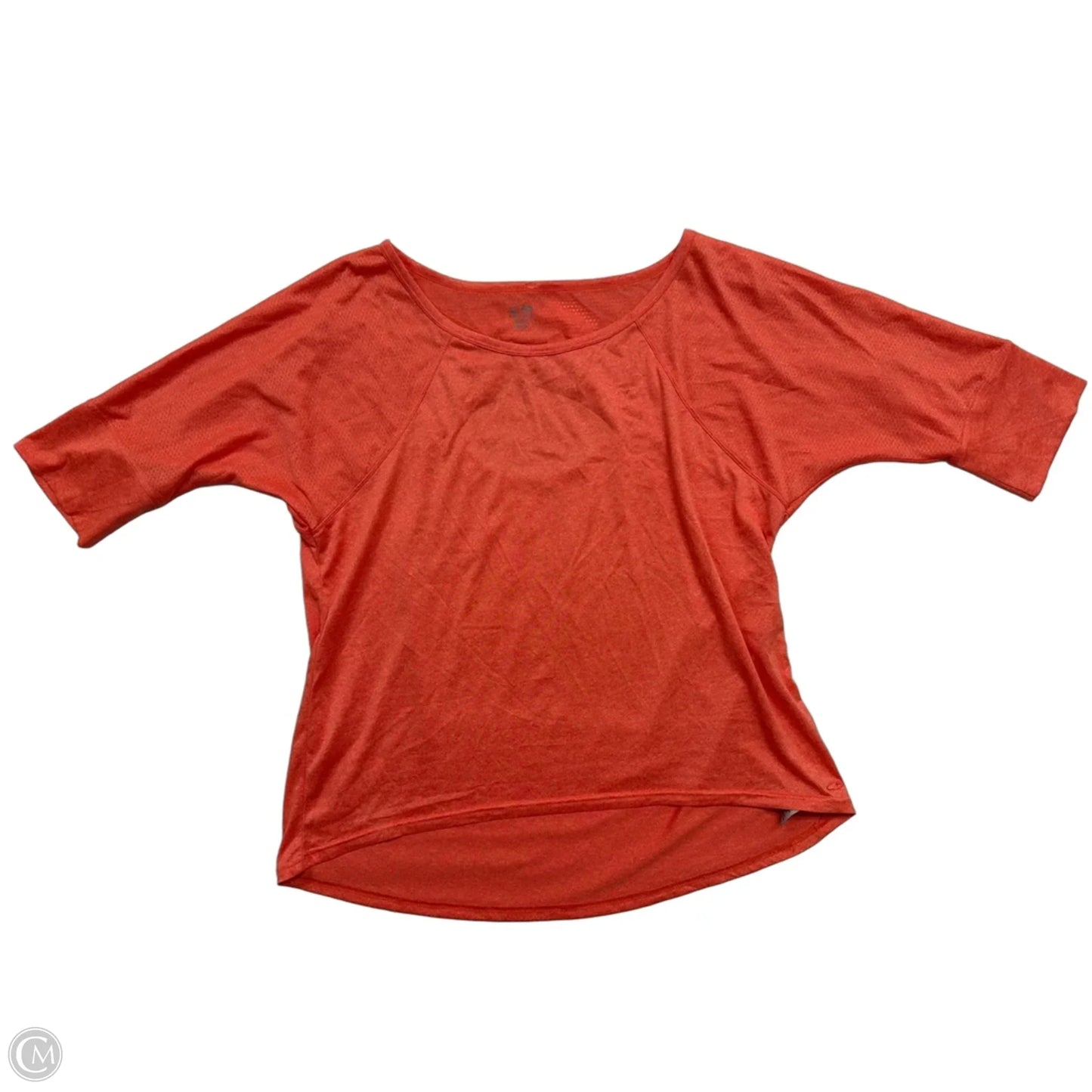 Athletic Top Short Sleeve By Champion In Orange, Size: Xl