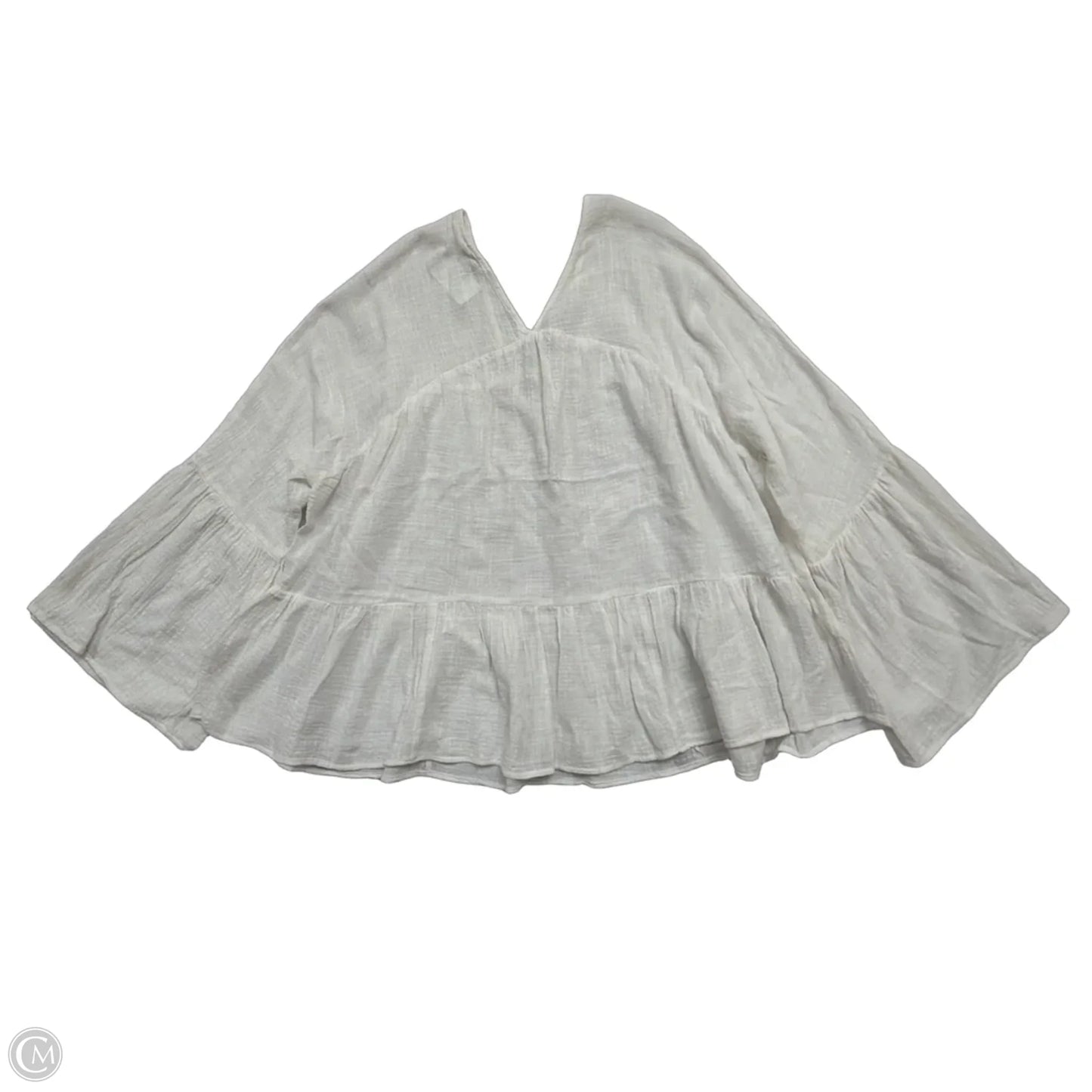 Top Long Sleeve By Cato In White, Size: Xl