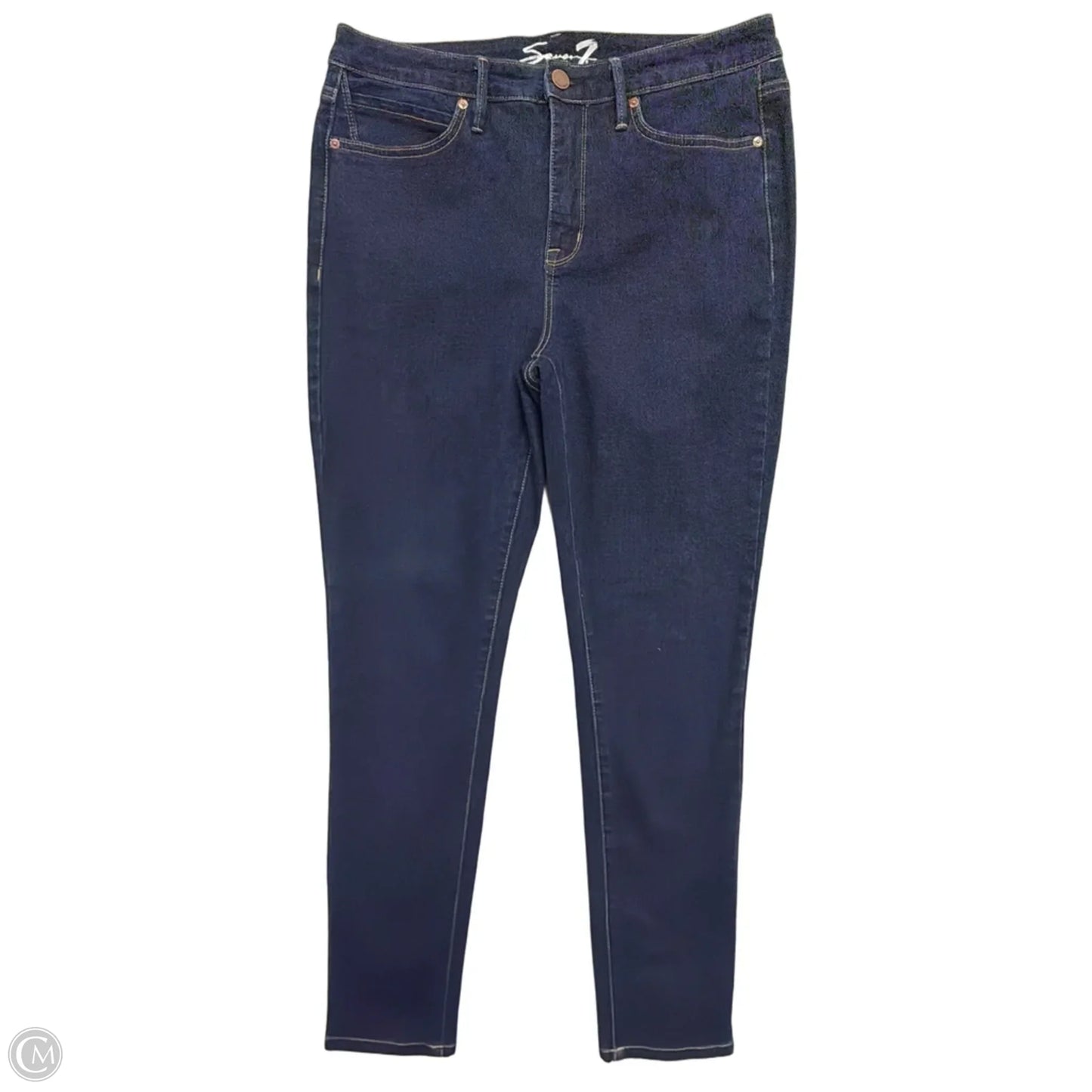 Jeans Skinny By Seven 7 In Blue Denim, Size: 10