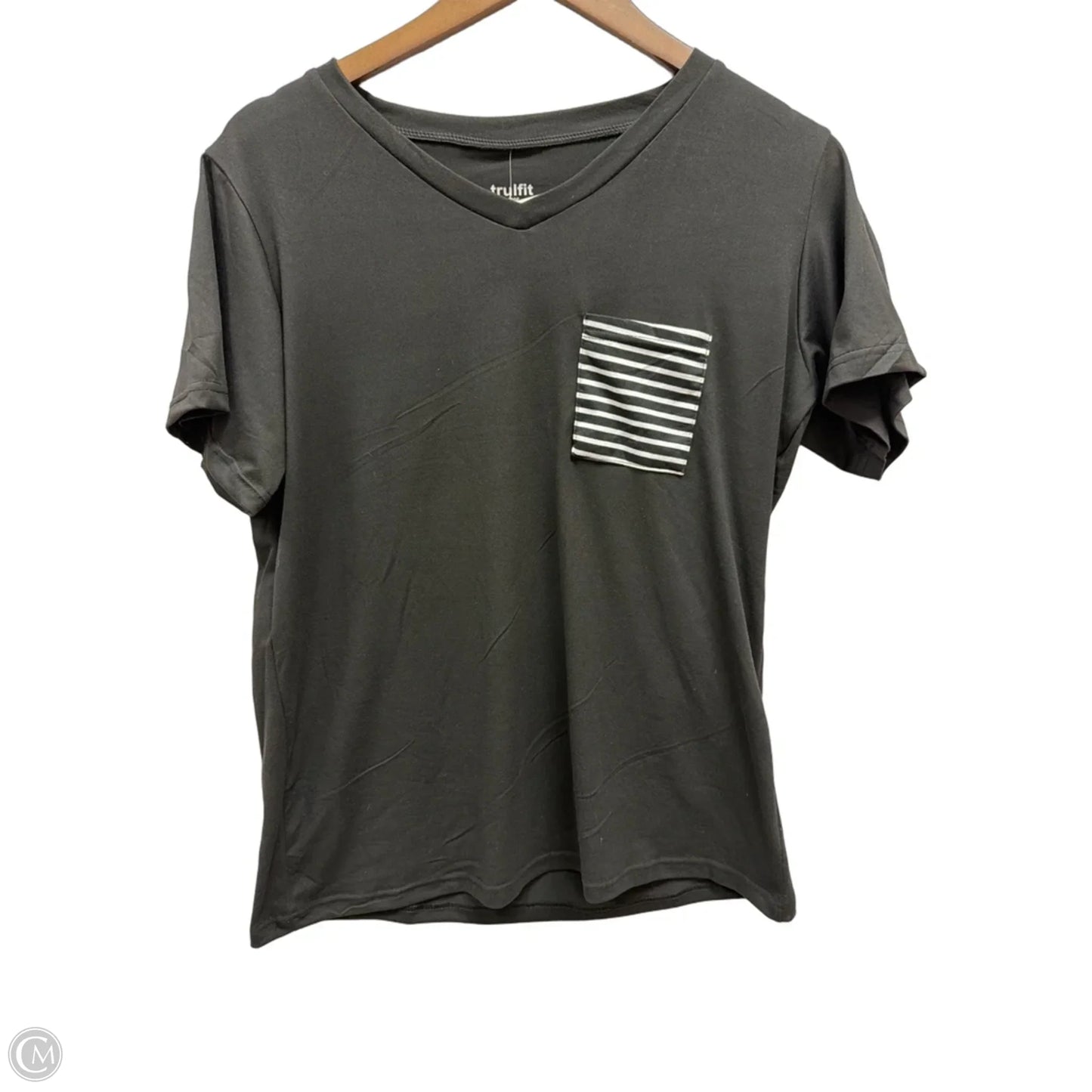 Top Short Sleeve By Clothes Mentor In Black, Size: L