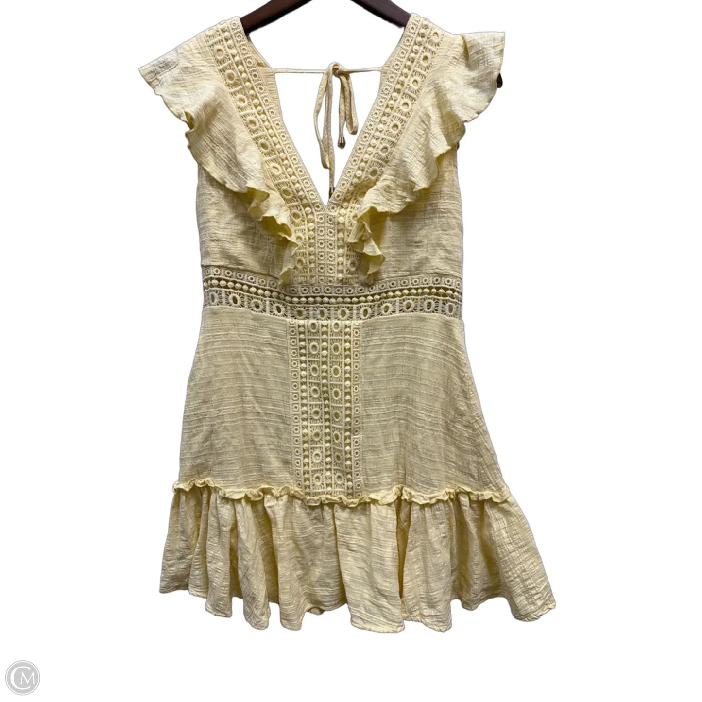 Dress Casual Short By Francesca’s In Yellow, Size: L
