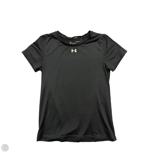 Athletic Top Short Sleeve By Under Armour In Black, Size: S