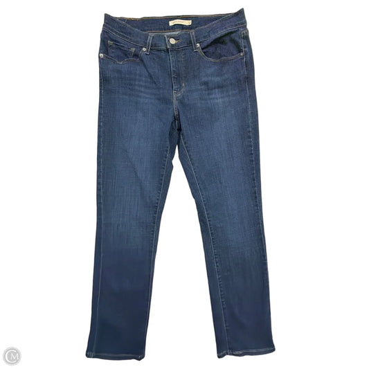 Jeans Straight By Levis In Blue Denim, Size: 12