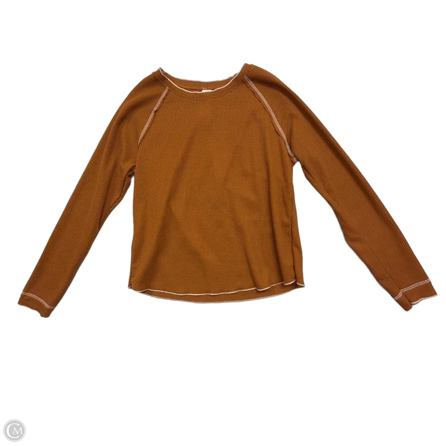 Top Long Sleeve By ASVIVID In Orange, Size: M