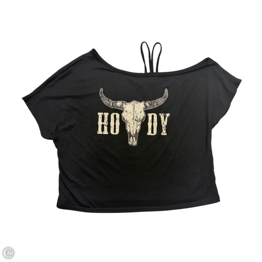 Top Short Sleeve By Shein In Black, Size: 2x
