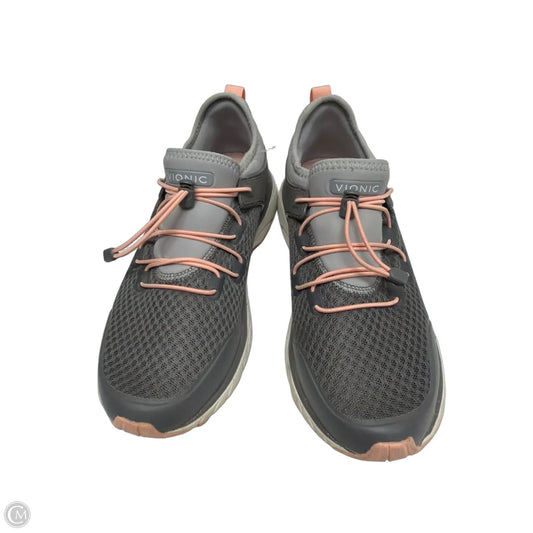Shoes Athletic By Vionic In Grey & Pink, Size: 8.5